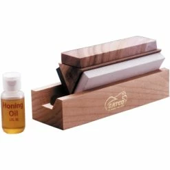 Hot Sale 😀 GATCO 6 In. 100% Natural Arkansas Stone Tri Hone Sharpening System 🥰
