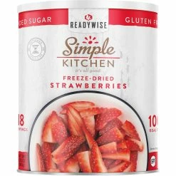 New ⌛ ReadyWise Simple Kitchen Freeze-Dried Sliced Strawberries #10 Can, 18 Servings 🔥