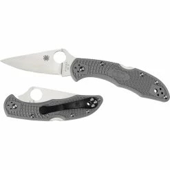 Cheapest 🥰 Spyderco C11FPGY Delica 4 Lightweight Gray Blade Folding Knife 🥰