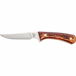 Outlet 😍 Bear & Son Cutlery 751 Stag Delrin Bird And Trout Knife With Leather Sheath ❤️