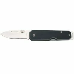 Cheapest 🥰 Bear & Son Cutlery 110 Black Clip Lightweight Aluminum Slip Joint Drop Point Knife 💯