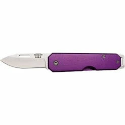 Wholesale ⌛ Bear & Son Cutlery 110 Purple Clip Lightweight Aluminum Slip Joint Drop Point 💯