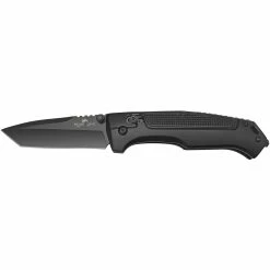 New 🔔 Bear & Son Cutlery 4.5 In. Black Aluminum Slide Lock Tanto Point Knife 👍