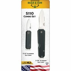 Deals ⌛ Bear & Son Cutlery S110 Aluminum Slip Joint Knives Combo Set 🌟