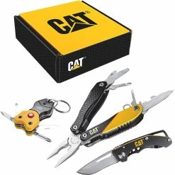 Cheapest 🤩 CAT 3 Piece 12 In 1 Multi Tool, Knife & Key Chain Set 🔥