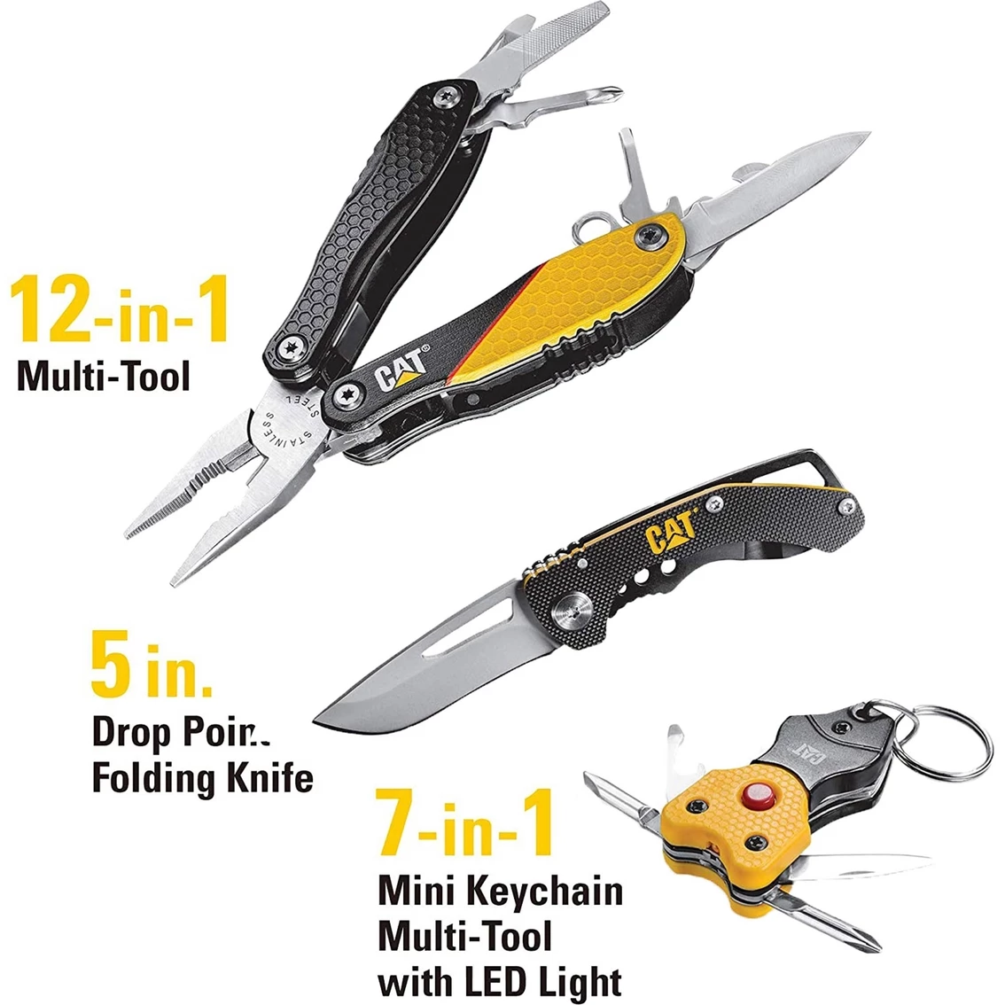 Cheapest 🤩 CAT 3 Piece 12 In 1 Multi Tool, Knife & Key Chain Set 🔥 4 Cheapest 🤩 CAT 3 Piece 12 In 1 Multi Tool, Knife & Key Chain Set 🔥 - Image 2
